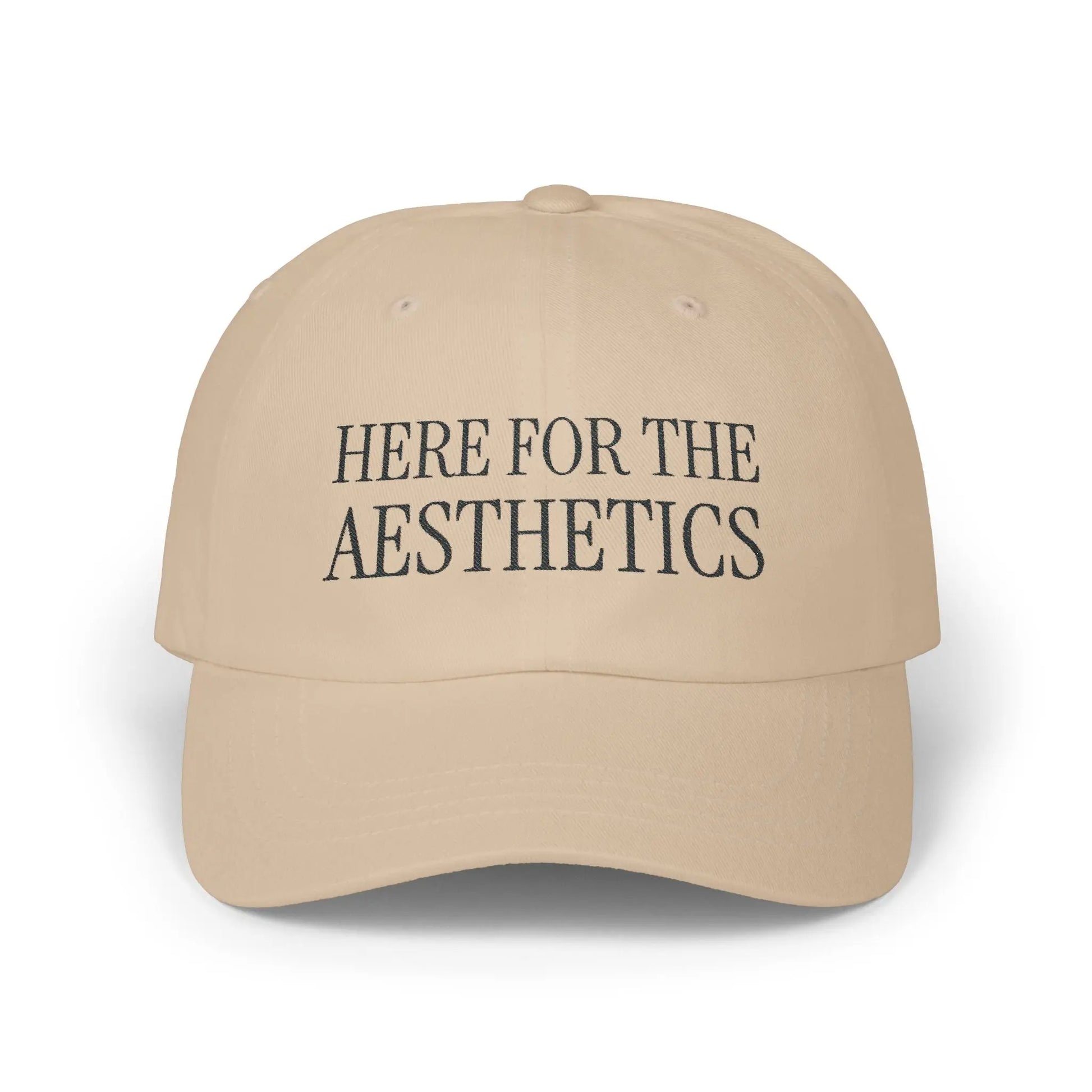 "Here for the Aesthetics" Hat - Beige Printify